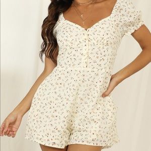 Showpo Cream Floral Romper